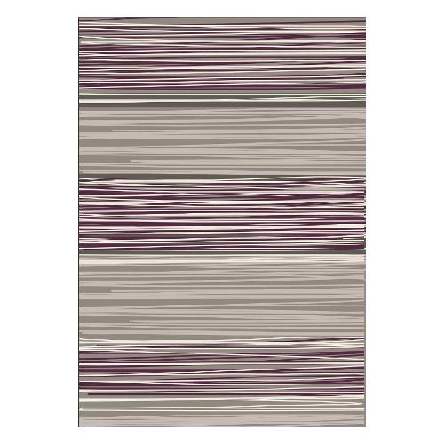 Olivo Tappeti Tappeto ATELIER Stripes Viola e Tortora (200x140cm) TPASME140X200STRVIO