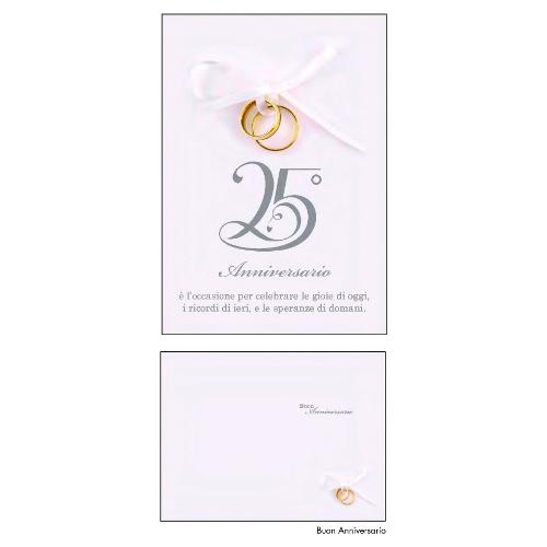 Marpimar Biglietto auguri Anniversario matrimonio 25 Anni (11,8x16,8 cm) LOB55