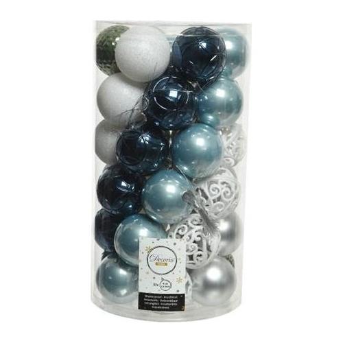 Amicasa Set palline albero Natale (6cm) (37pz) Plastica Assortito 9029040