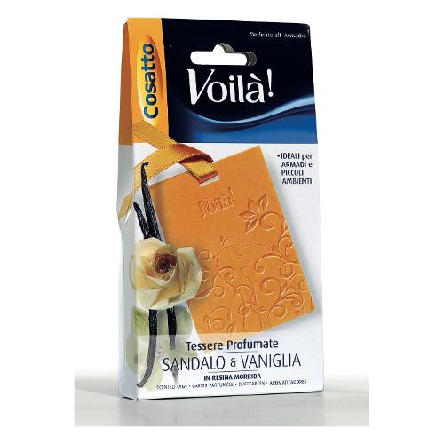 Cosatto Profumatore armadio Tessere 3 pz Sandalo e Vaniglia VLPBTS04012