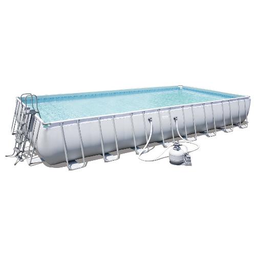 Bestway Piscina POWER STEEL con accessori (956x488x132 cm) Grigio 56623 2