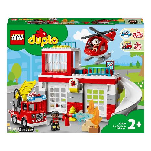 LEGO Caserma Dei Pompieri Ed Elicottero ( 117 pz ) DUPLO TOWN 2-4a 10970