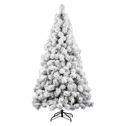 Amicasa Albero di natale SAINT MORITZ Verde innevato (127x240cm)