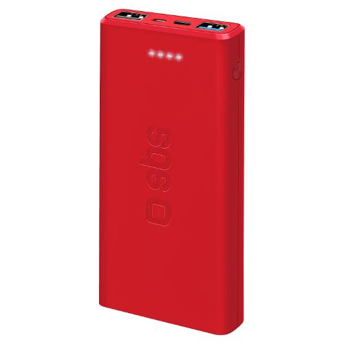 Sbs Power bank 10000mA Intelligent Charge Ic Red TTBB10000FASTR