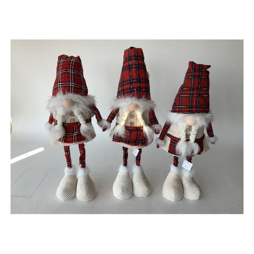 Mercury Babbo Natale TARTAN con luci Assortito (22x14x65 cm) 57628
