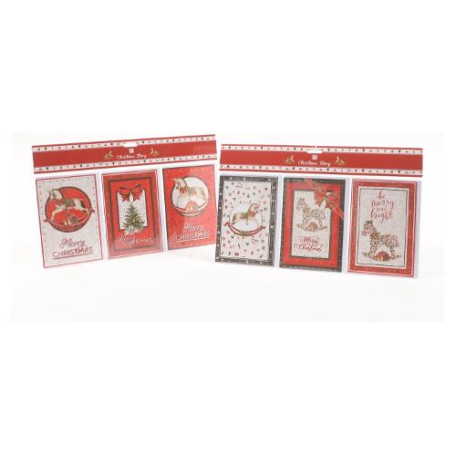 Mercury Set biglietti natalizi CHRISTMAS STORY 3 pz a rilievo c busta Assortito 97542
