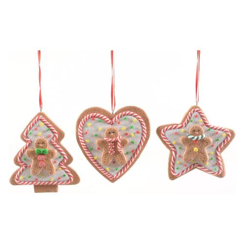 Mercury Personaggi Natale pan di zenzero (9x10x1cm) (1pz) Assortito 67771