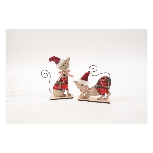 Mercury Decoro HAPPY CAT gattino legno Assortito (16x4x22 cm) 72379