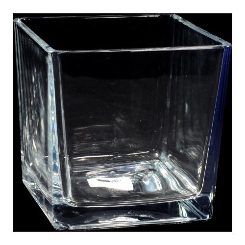 Mercury Vaso Vetro (12x12x12cm) Cubo Trasparente 08550