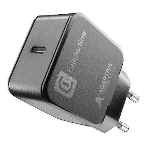Cellular Line Caricabatterie USB Type-C ADAPTIVE FAST CHARGER 15W Black ACHSMUSBC15WK