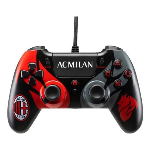 Qubick Gamepad PLAYSTATION 4 Ac Milan 2.0 Wired Black e Red ACP40166
