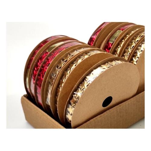 Mercury Nastro regalo CHRISTMAS rocchetto Assortito 1cm x 1,6m 1 pz 26917