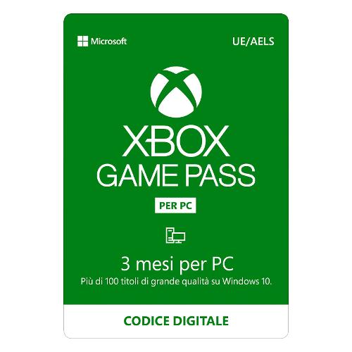 Microsoft Ricarica videogioco Microsoft Pc Game Pass 3 Mesi QHT 00055