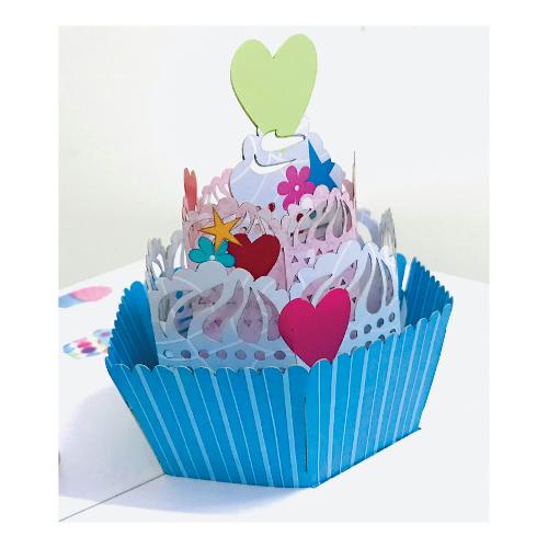 Marpimar Biglietto auguri Compleanno ORIGAMI Pop Up (11,8x16,8 cm) 21OR237
