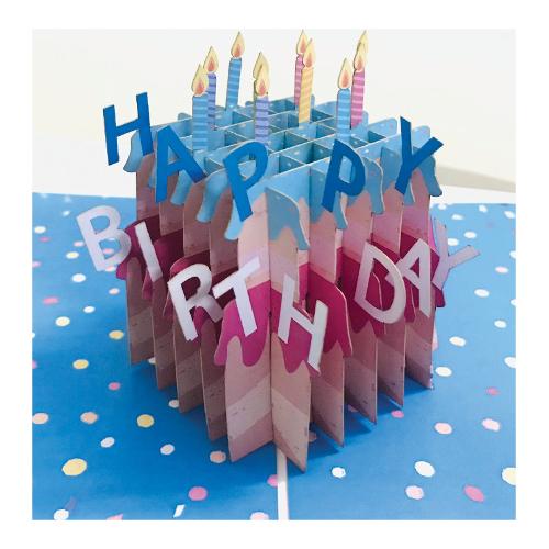 Biglietto auguri Compleanno ORIGAMI Pop Up 11,8 x 16,8 cm 21OR244