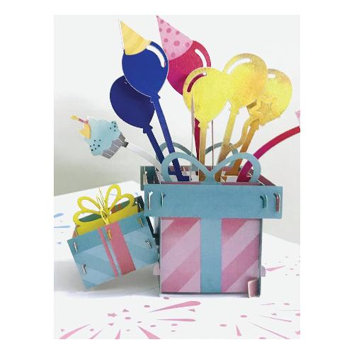 Marpimar Biglietto auguri Compleanno ORIGAMI Pop Up (11,8x16,8 cm) 21OR244