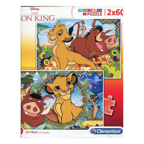 Clementoni Puzzle 2 x 60 pz RE LEONE 21604P