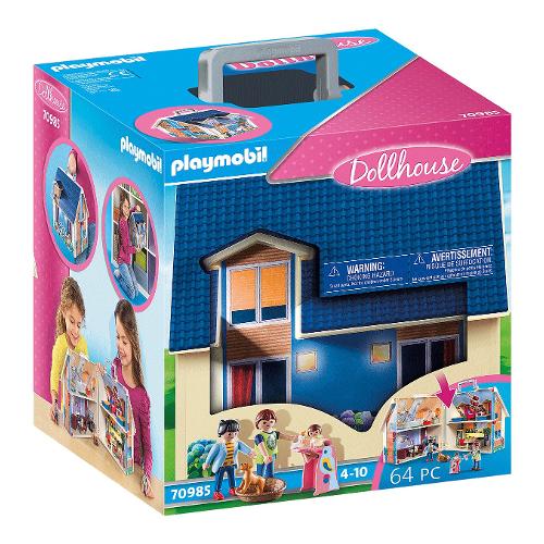 Playmobil Casa Delle Bambole Portatile ( 64 pz ) DOLLHOUSE 4-10a 70985