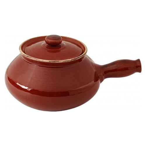 Brandani Patatiera con coperchio terracotta (15,5x16cm) PRIMIZIE Rosso 52268