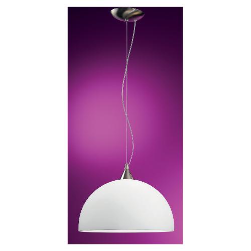Due P Sospensione 2541 Sg Nichel spazzolato e Bianco satinato (35cm)