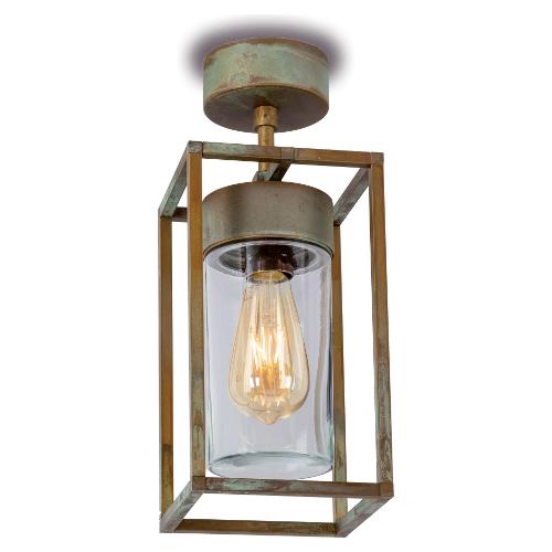 Moretti Plafoniera da esterno CUBIC Anticato ramato (15x37x15cm) 3367 T AR 1 luce - E27 - Max 52W