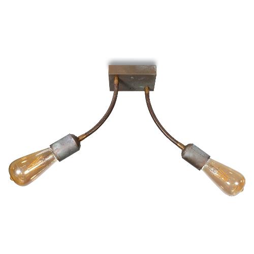 Moretti Applique LUMEN Anticato ramato (12x39cm) 3104 AR 2 luci - E27 - Max 56W