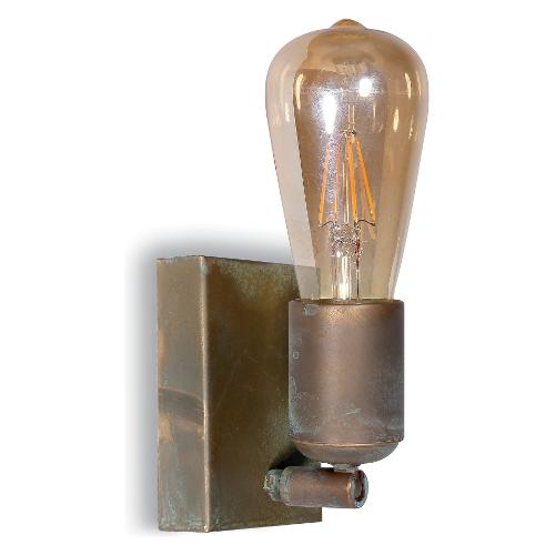 Moretti Applique LUMEN Anticato ramato (9x8,4x12cm) 3094 AR 1 luce - E27 - Max 28W