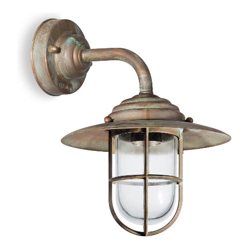 Moretti Applique da esterno CHALET Anticato ramato (21,5x21,5x26cm) 134 T AR 1 luce - E27 - Max 52W