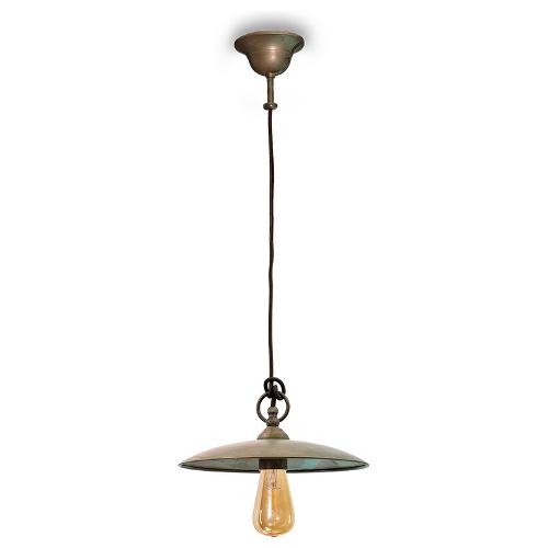 Moretti Sospensione TRASIMENO Anticato ramato (30x78cm) 1628 AR 1 luce - E27 - Max 52W