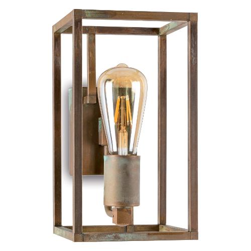 Moretti Applique CUBIC Anticato ramato (15x15x27cm) 3386 AR 1 luce - E27 - Max 52W
