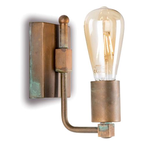 Moretti Applique CUBIC Anticato ramato (8,8x14x20cm) 3392 AR 1 luce - E27 - Max 52W
