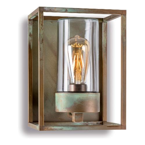 Moretti Applique da esterno CUBIC Anticato ramato (20x17,8x27cm) 3366 T AR 1 luce - E27 - Max 52W
