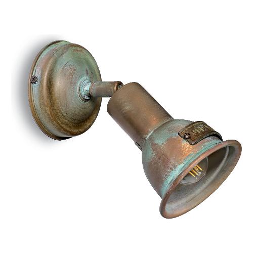 Moretti Faretto spot AZALI Anticato ramato (19,5x9,5cm) 1521 E27 AR 1 luce - E27 - Max 28W