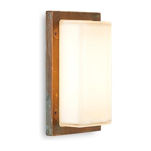 Moretti Applique da esterno ICE CUBIC Anticato ramato (13x11x25,5cm) 3410 E27 AR 1 luce - E27 - Max 20W