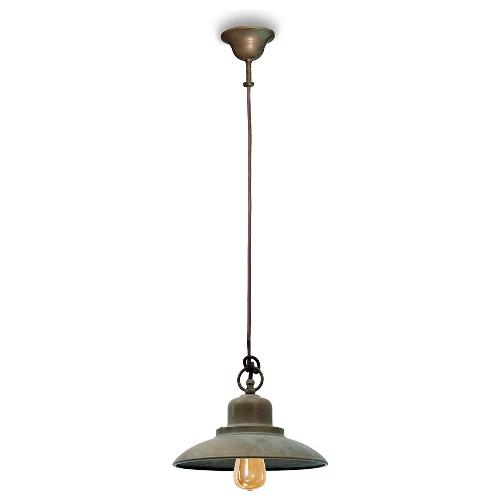 Moretti Sospensione PATIO Anticato ramato (32,5x78cm) 1697 AR 1 luce - E27 - Max 52W