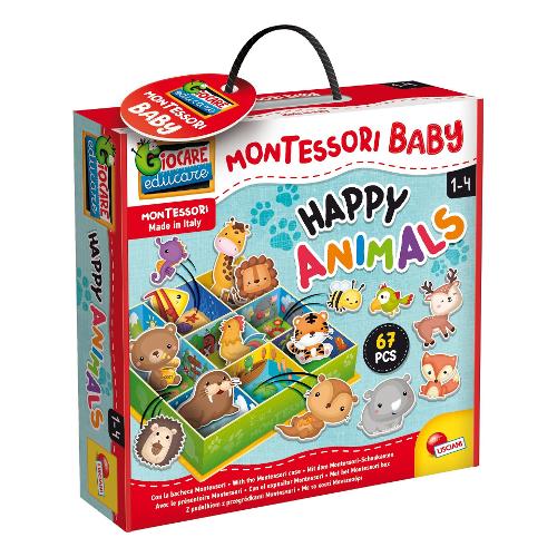 Lisciani Gioco prescolare Happy Animals 1-4a MONTESSORI BABY 92772