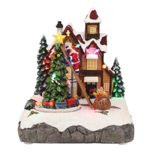 Lotti Albero con Babbo Natale Movimento e Musica (18x13x21,5 cm) 73302