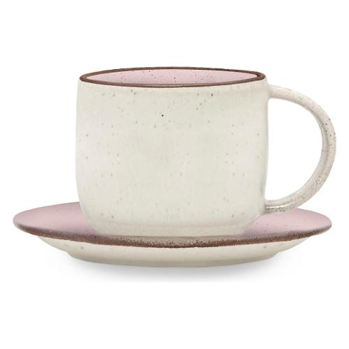 Fade Set tazzine caffè con piatto 6 pz (100ml) BISCUIT PINK Beige e Rosa 55807