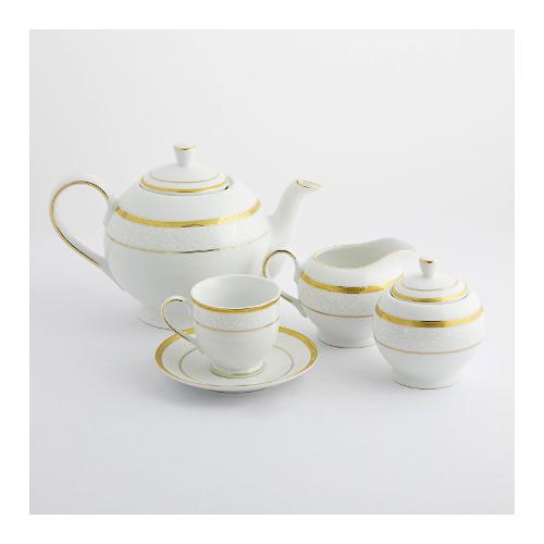 Fade Servizio da Tè 15 pz VERSAILLES Bianco e Oro 49087