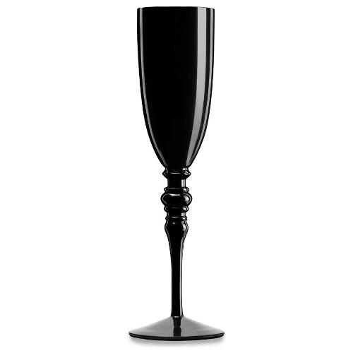 Fade Set calici Flute 6 pz Vetro (200ml) BLAKE Nero 56412