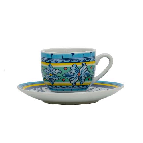 Fade Set tazzine caffè con piatto 6 pz (100ml) ORTIGIA Blu 55030