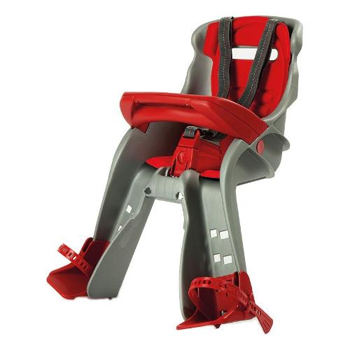 Okbaby Seggiolino bici Anteriore 15 Kg ORION Argento e Rosso 760