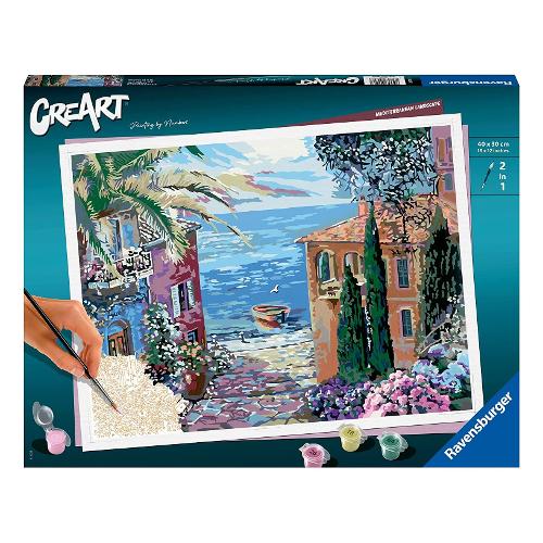 Ravensburger Set per dipingere Paesaggio Mediterraneo CREART 20218