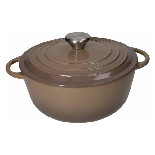 Brandani Casseruola con coperchio ghisa (24x18cm) Tortora 52577