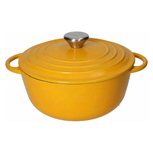 Brandani Casseruola con coperchio ghisa (24x18cm) Giallo 52574