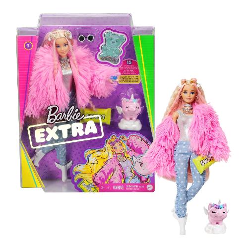 Mattel Bambola Extra con Pelliccia BARBIE GRN28