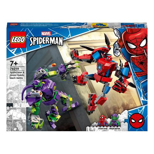 LEGO Battaglia tra i mech di Spider Man e Goblin ( 298 pz ) SUPER HEROES 76219