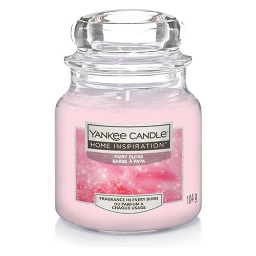 Yankee Candle Candela profumata Fairy Floss (5,8x8,6cm) Giara S 20-30 ore Rosa P501843
