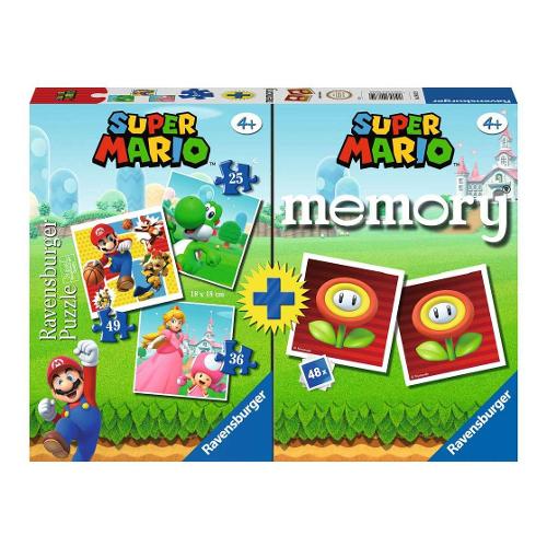 Puzzle MULTIPACK Memory Super Mario 1 x 25 pz, 1x36 pz, 1x49 pz 20831