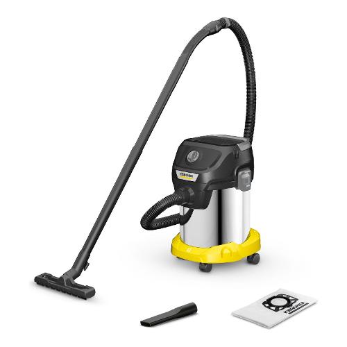 KARCHER Bidone Aspiratutto Aspiraliquidi Aspirapolvere senza Sacco Capacità  48 litri Potenza 1380 watt con Ruote colore Grigio - NT48/1